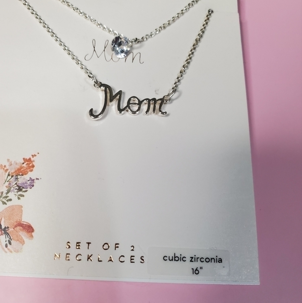 Lauren Conrad Mom & Cubic Zirconia Pendant Necklace Set - Picture 3 of 4